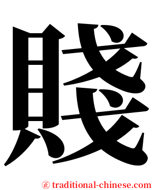 賤 serif font