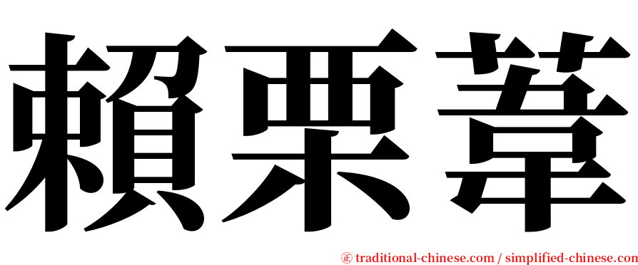 賴栗葦 serif font