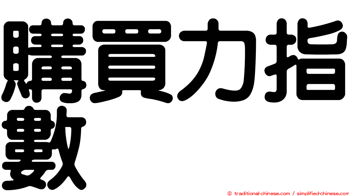 購買力指數