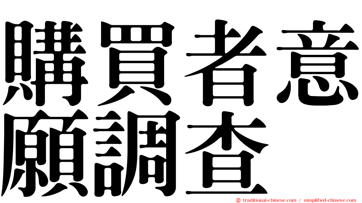 購買者意願調查