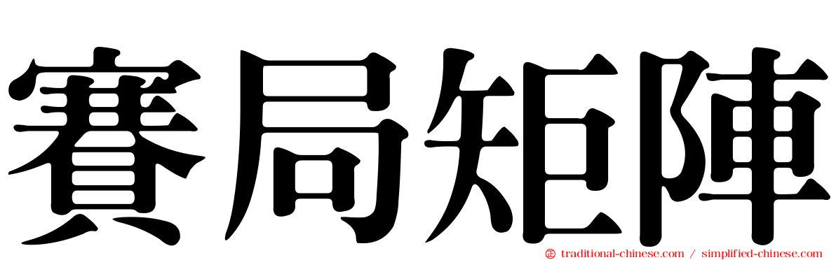 賽局矩陣