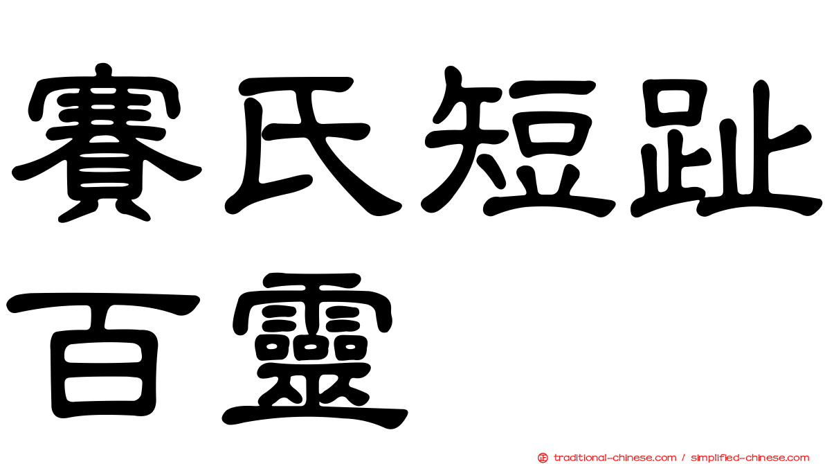 賽氏短趾百靈