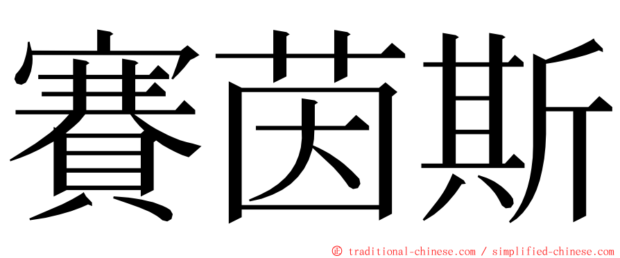 賽茵斯 ming font