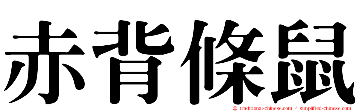 赤背條鼠