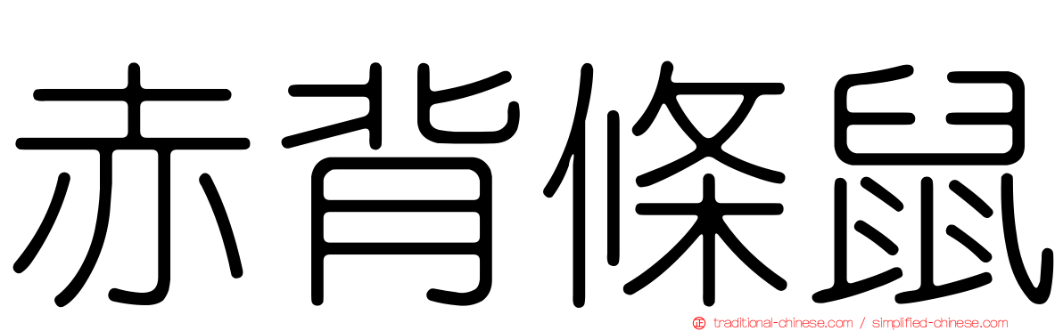 赤背條鼠