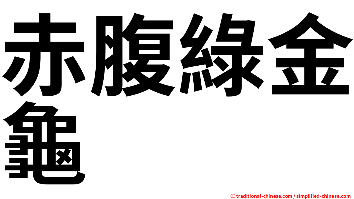 赤腹綠金龜