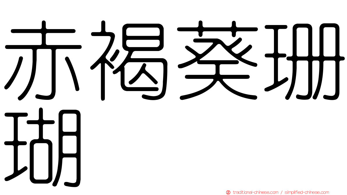 赤褐葵珊瑚