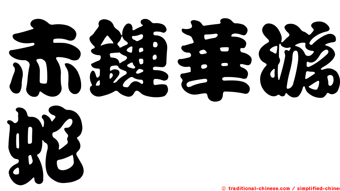 赤鏈華游蛇