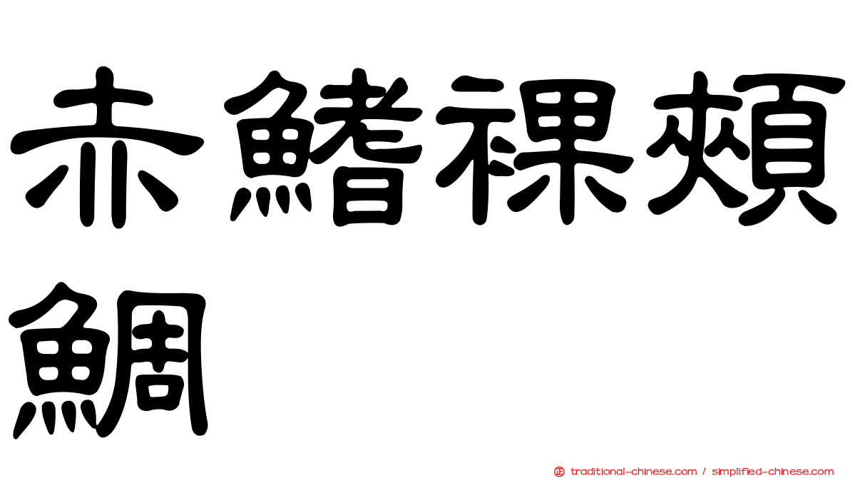 赤鰭裸頰鯛