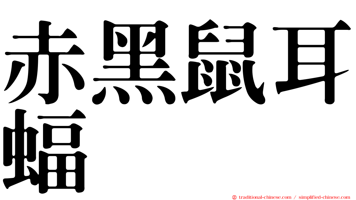 赤黑鼠耳蝠