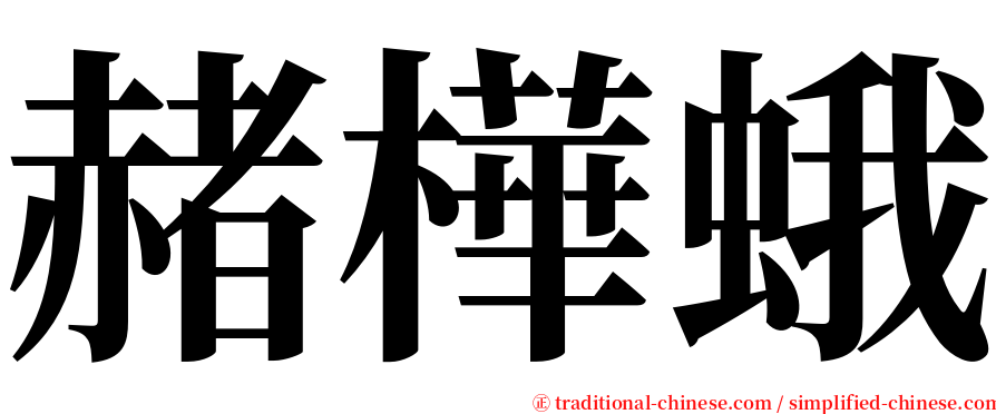 赭樺蛾 serif font