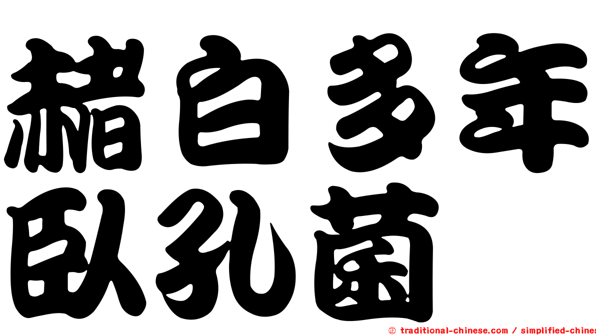 赭白多年臥孔菌
