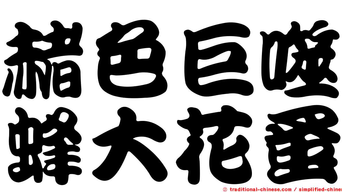 赭色巨噬蜂大花蚤