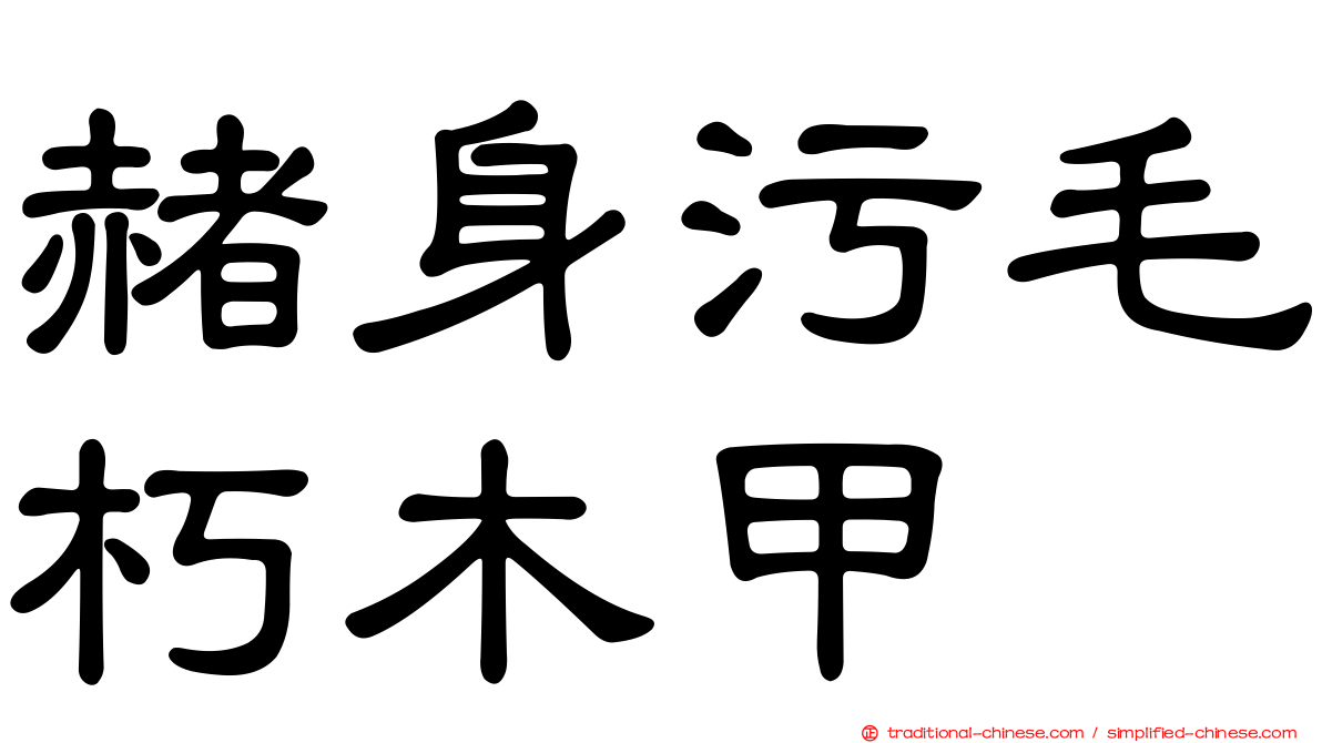 赭身污毛朽木甲