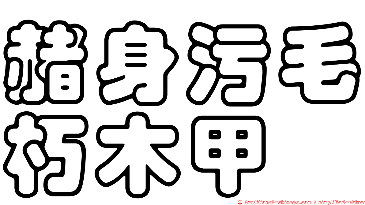 赭身污毛朽木甲
