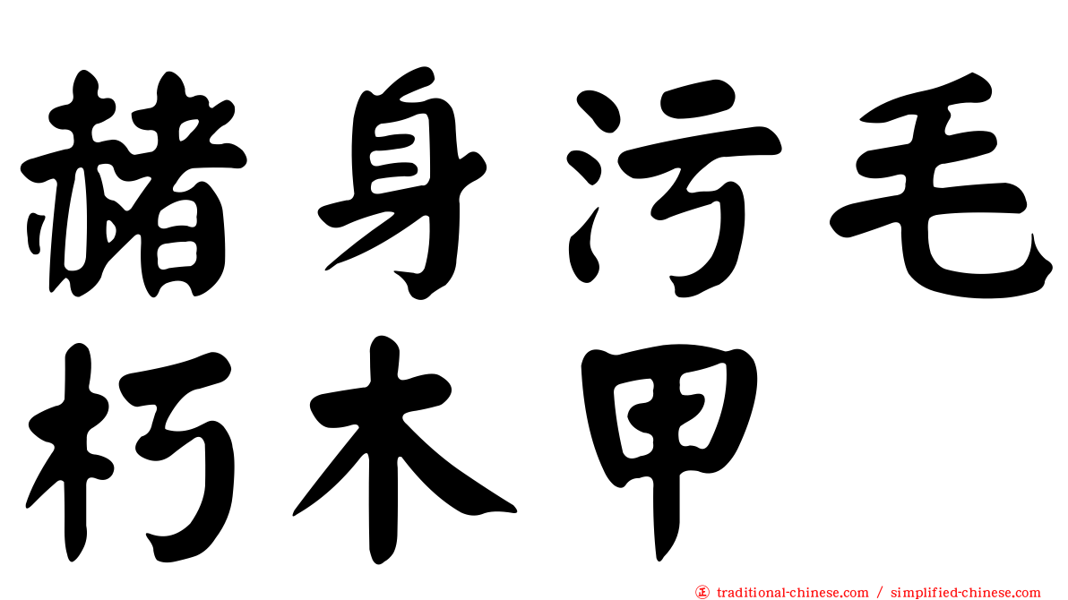赭身污毛朽木甲