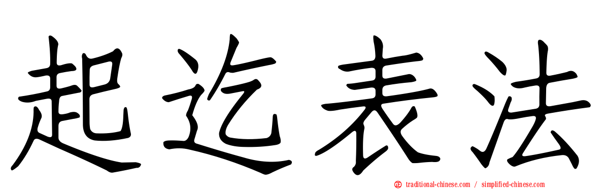 起迄表法