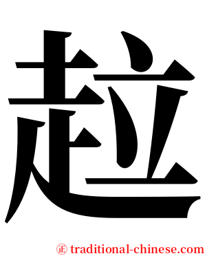 趇 serif font
