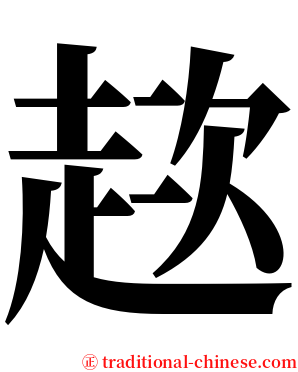 趑 serif font
