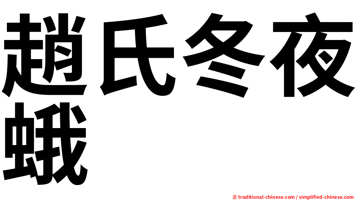 趙氏冬夜蛾