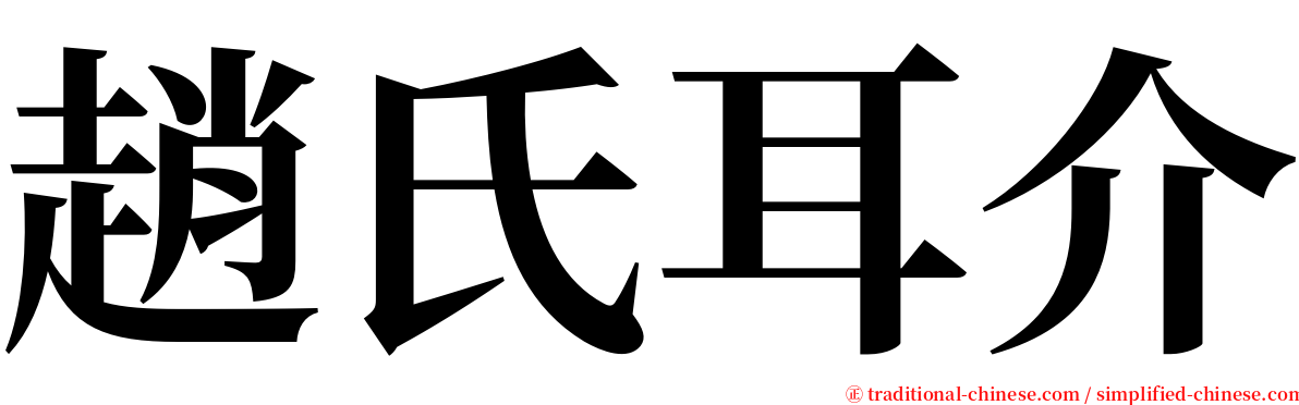 趙氏耳介 serif font