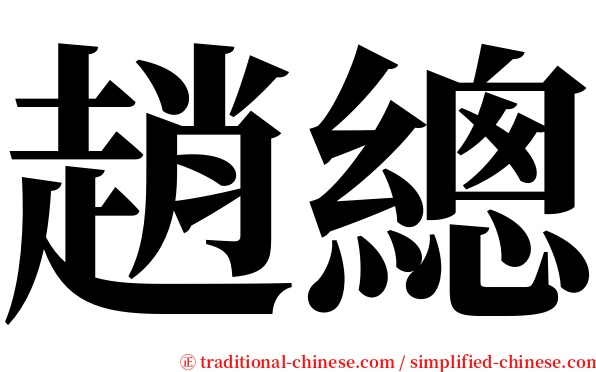 趙總 serif font