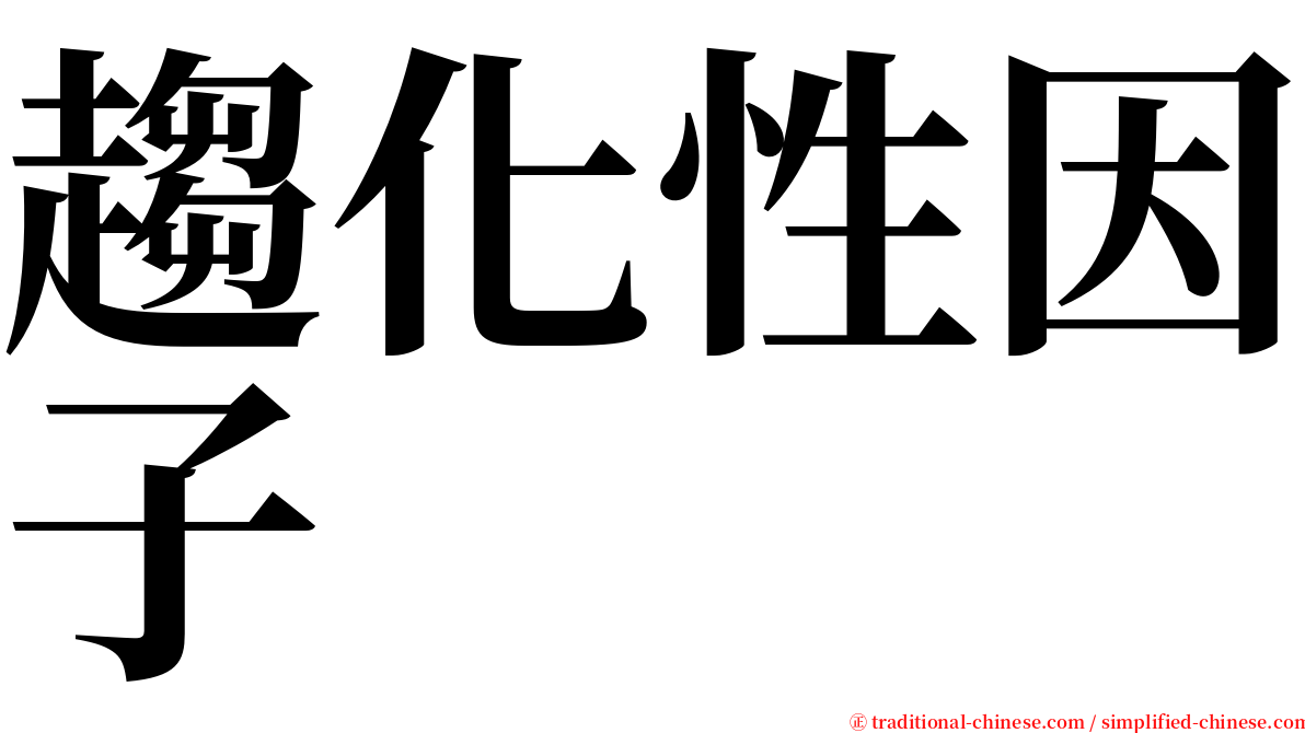 趨化性因子 serif font