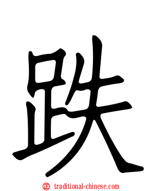跌