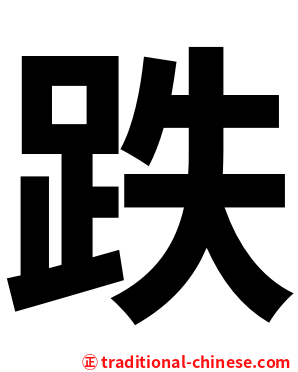 跌