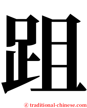 跙 serif font