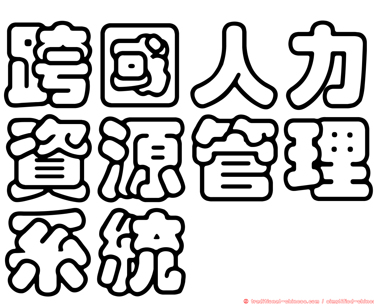 跨國人力資源管理系統