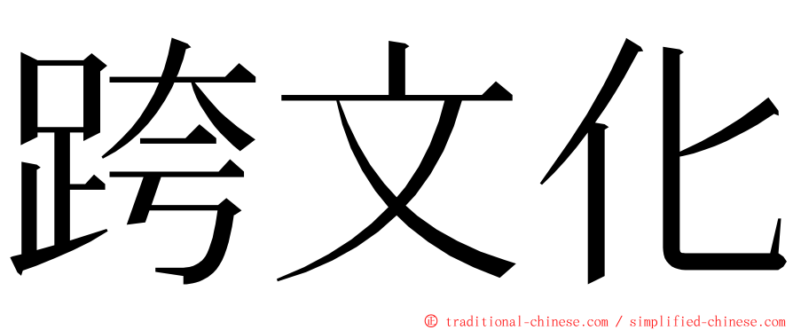 跨文化 ming font