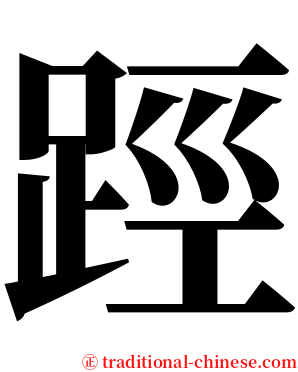 踁 serif font