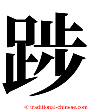 踄 serif font