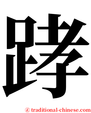 踍 serif font