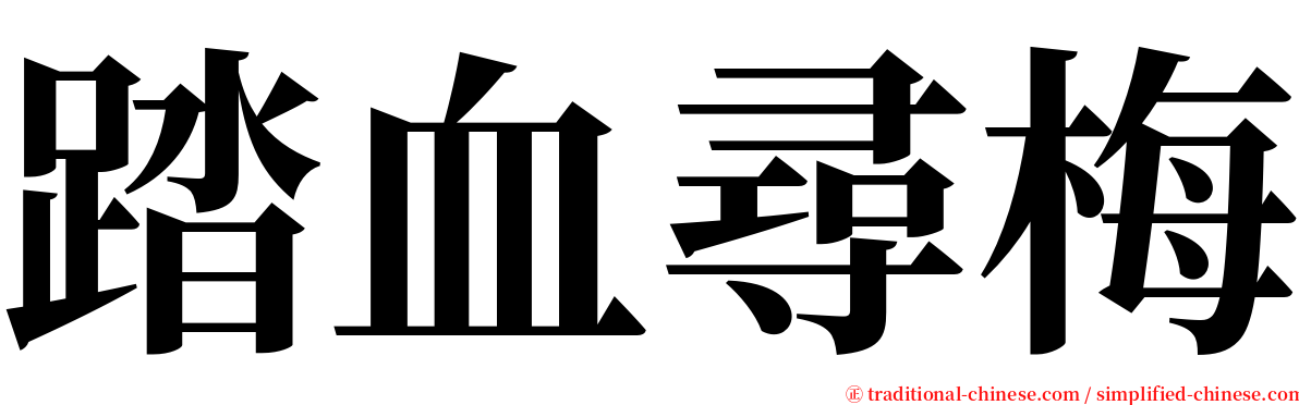踏血尋梅 serif font