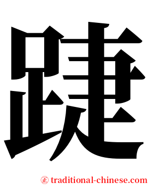 踕 serif font