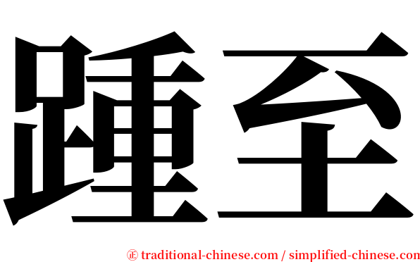 踵至 serif font