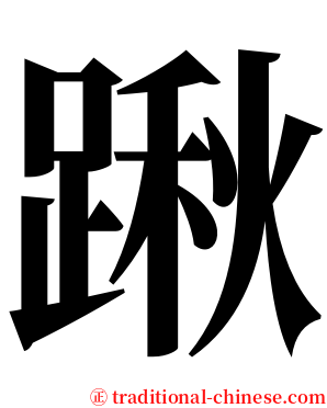 踿 serif font
