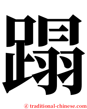 蹋 serif font