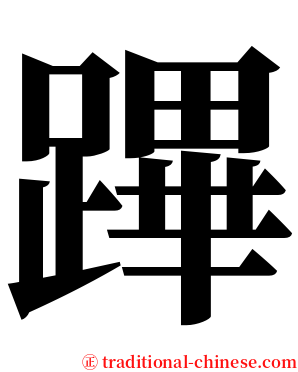 蹕 serif font