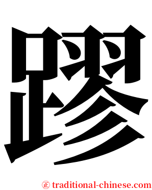 蹘 serif font