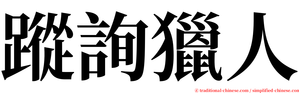 蹤詢獵人 serif font