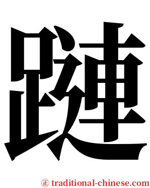 蹥 serif font