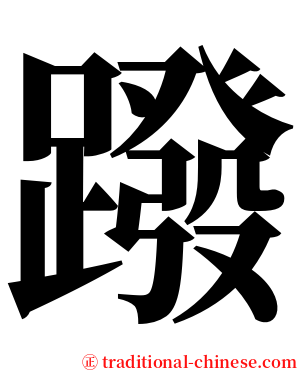 蹳 serif font