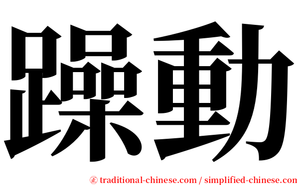 躁動 serif font