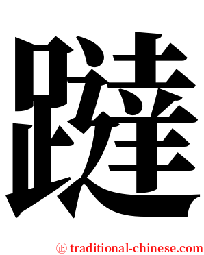 躂 serif font