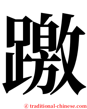躈 serif font