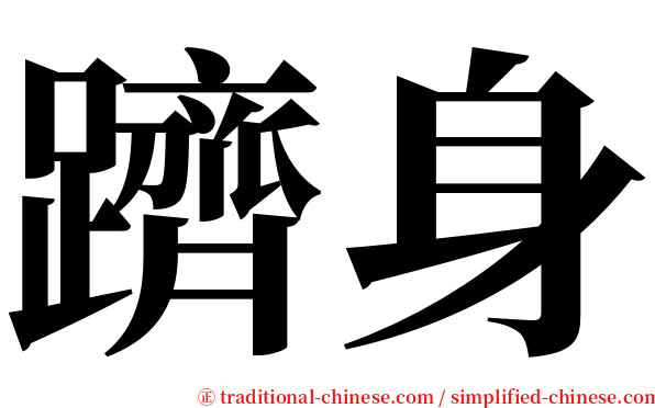 躋身 serif font