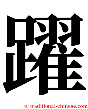 躍 serif font